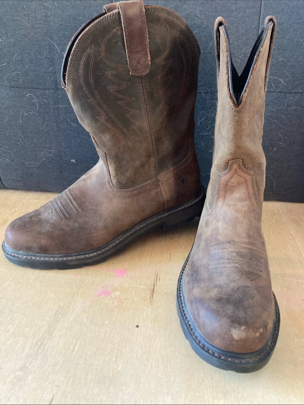 Ariat Dark Brown Suede Western Pull-On Boots